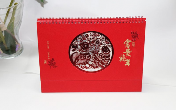 高檔镂金工藝台曆定做，定做